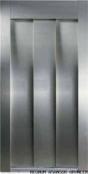 SATİNE PASLANMAZ OTOMATİK KAT KAPISI TELESKOPİK